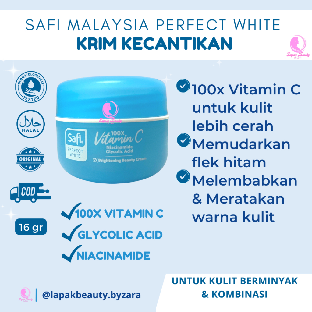 Safi Perfect White Krim Kecantikan Alas Bedak Cream Flek Hitam Bekas Jerawat  Mencerahkan Malaysia