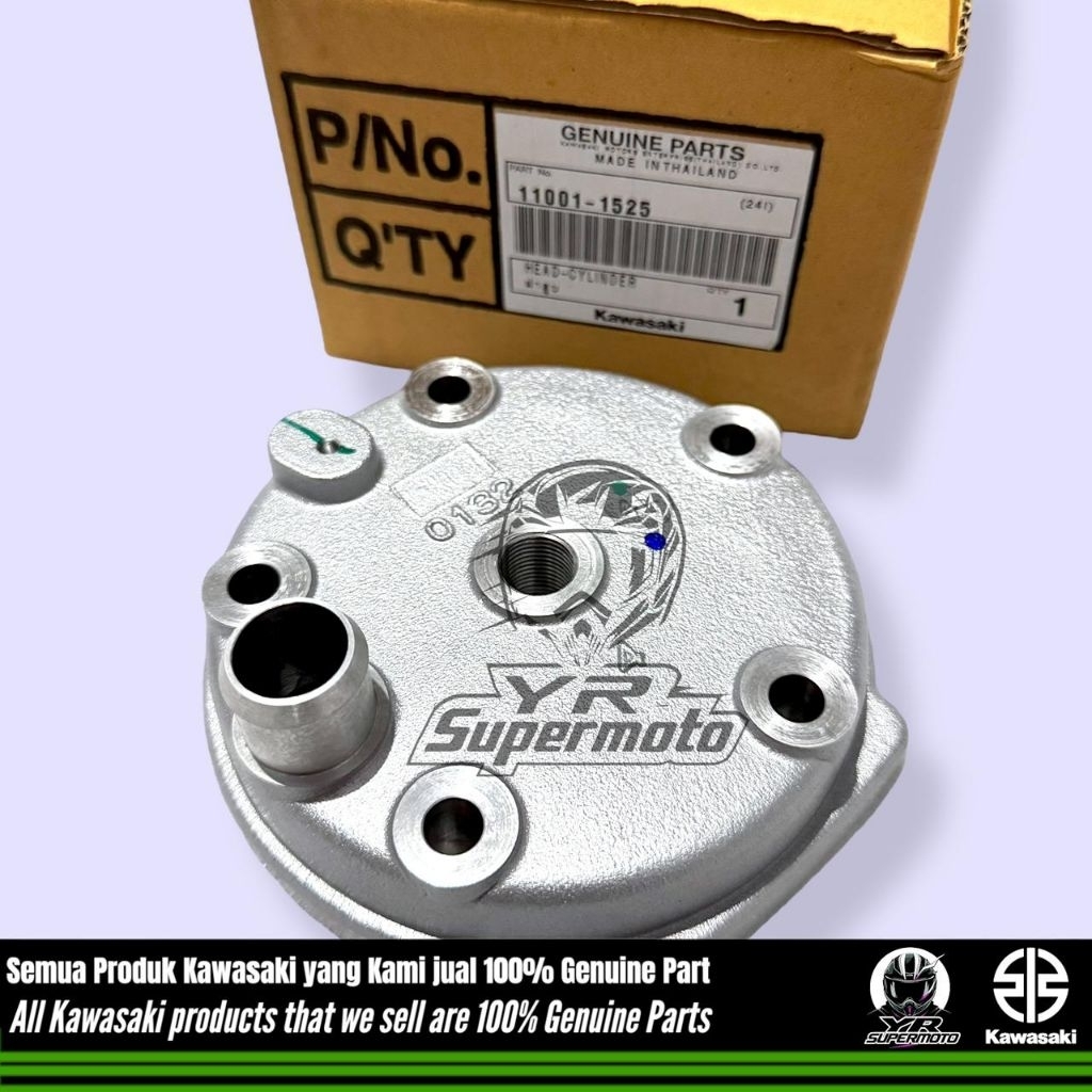 Head Kop Ninja 150 Blok Cylinder Head Silver CYILINDER Head Ninja 150 RR OLD Kawasaki 11001-1525