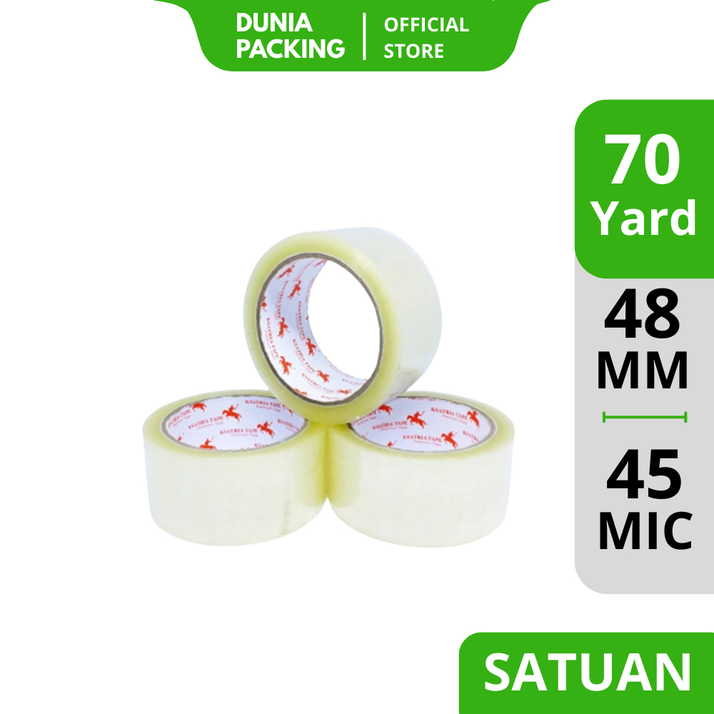

[TERLARIS] Lakban OPP Tape / Lakban Bening Dunia Packing 70 Yard -COD