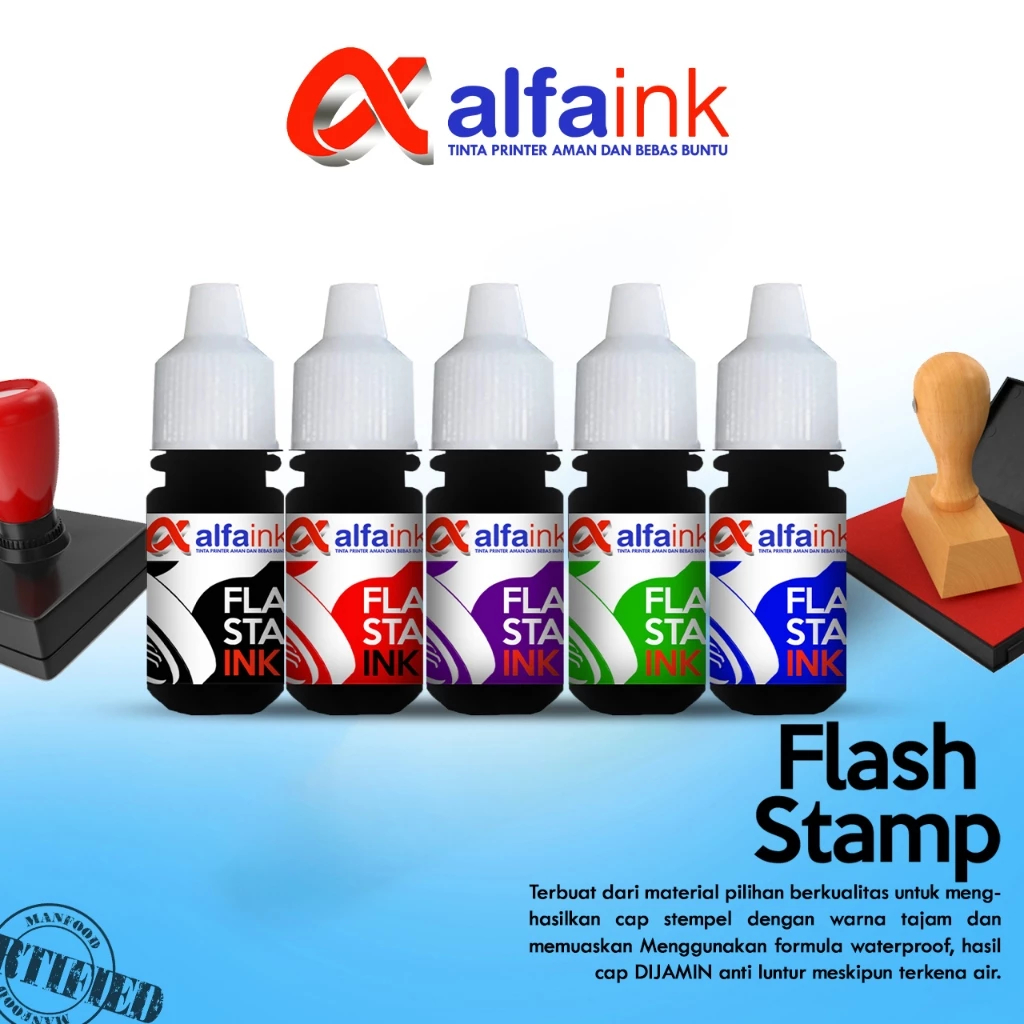 

TINTA STEMPEL FLASH STAMP | TINTA REFILL STEMPEL | STEMPEL 10 ML | ORIGINAL ALFAINK support TRODAT
