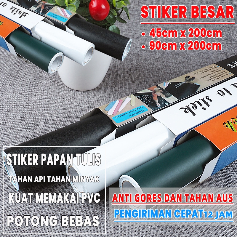 

【grandmaster】sticker papan tulis papan tulis hitam Stiker Dinding Papan Tulis papan tulis white board 90x120