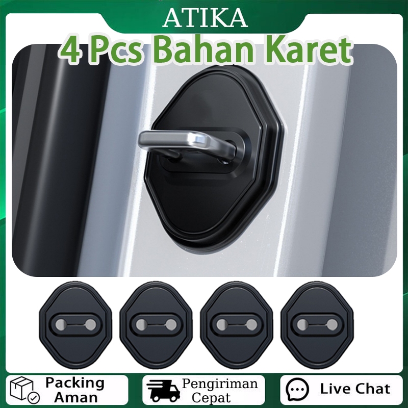 4 Pcs Set Universal Senyap Mobil Pelindung Kunci Pintu Mobil Bahan karet Peredam Pintu Mobil / Pelin