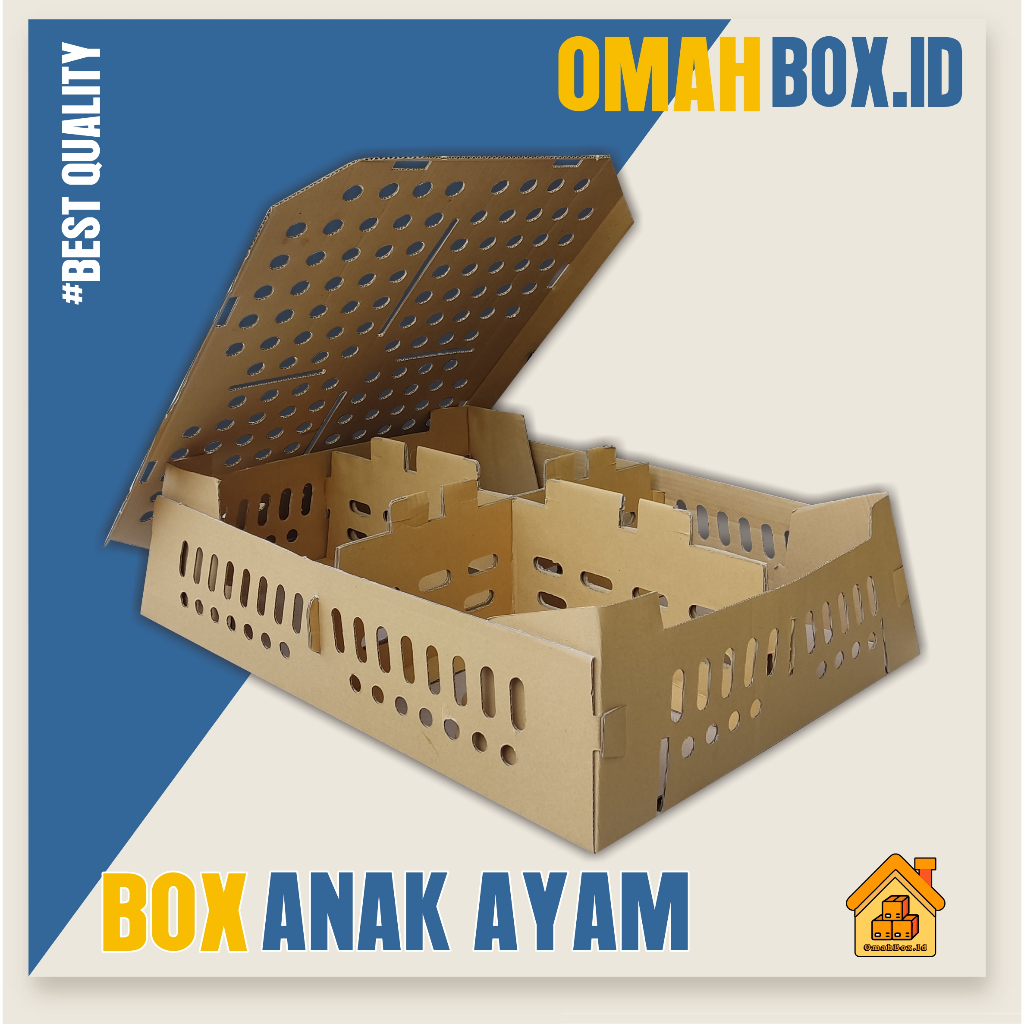 

Kardus DOC anak ayam isi 100 ekor ukuran 65x39x14 cm