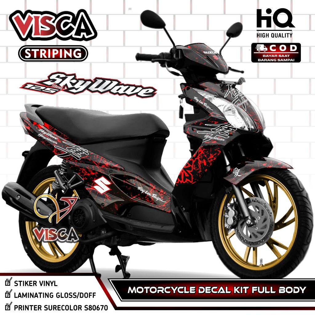 Decal Skywave Full Body - Stiker Skywave Full Body - Dekal Skywave Full Body - Striping Skywave Vari