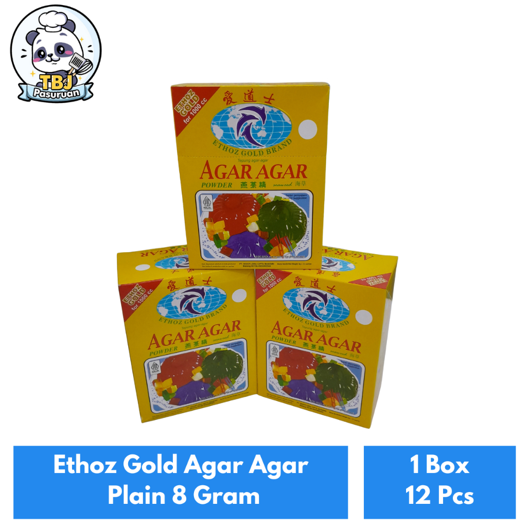 

Ethoz Gold Agar Agar Plain 8 Gram Kemasan 1 Box Isi 12 Pcs