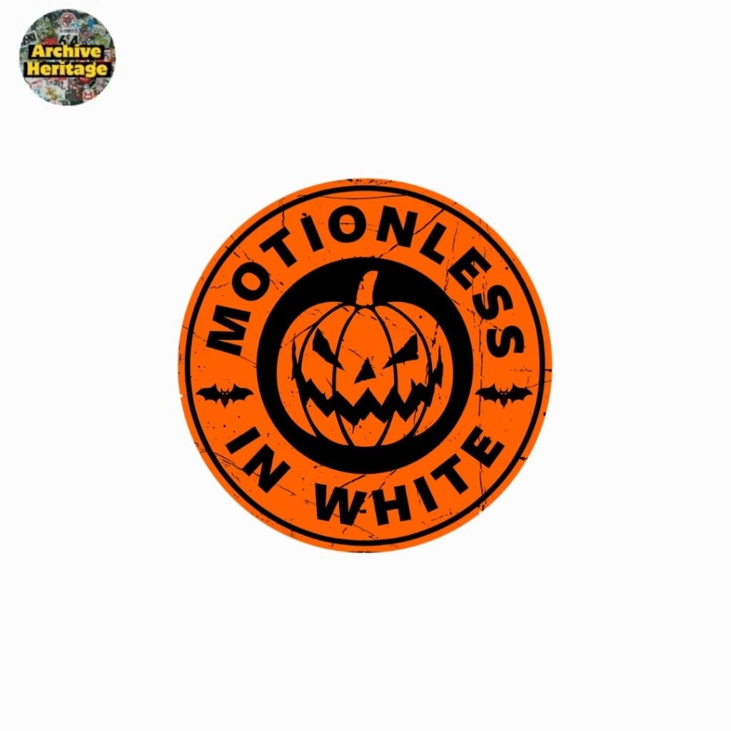 

sticker Motionless In White heavy metal band logo helloween stiker