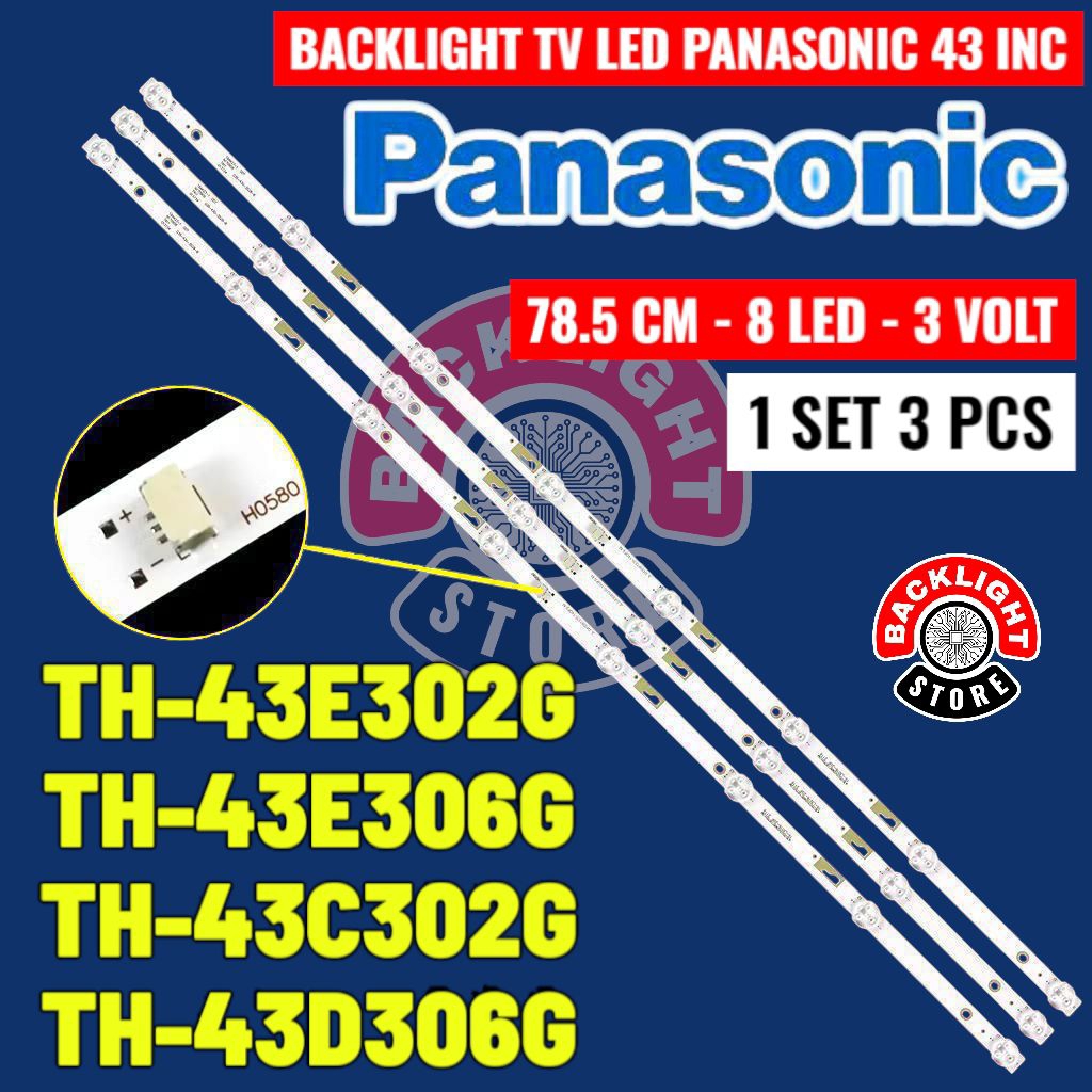 Backlight Tv Led PANASONIC 43 inc TH-43E302G TH-43E306G TH&43C302G TH-43C302G TH-43D306G