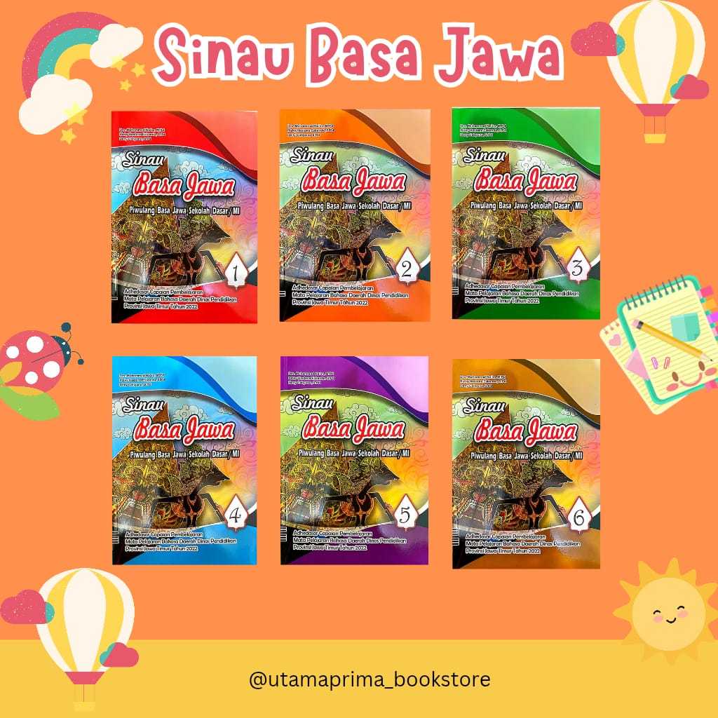 SINAU BASA JAWA KELAS 1,2,3,4,5,6 KURIKULUM MERDEKA SD/MI (PENERBIT: PUSTAKA CENDEKIA)