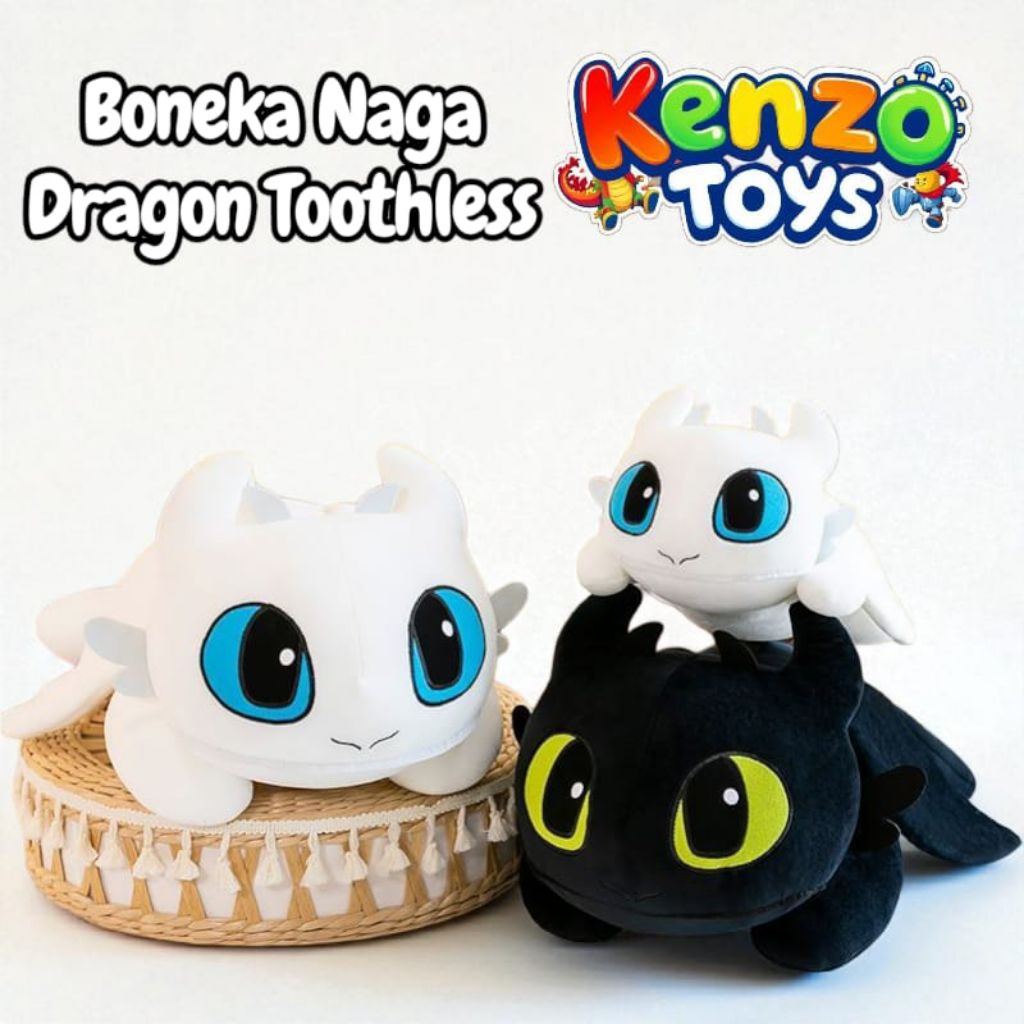 KenzoToys Boneka Naga Dragon Toothless & Light Fury