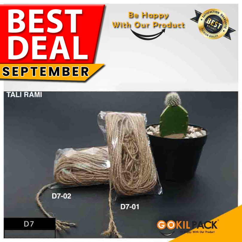 

Tali Goni | Tali Rami | Hemp Rope | Murah 20 m 2 PLY 3 PLY