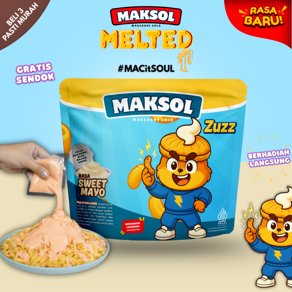 

MAKSOL MELTED - MAKARONI SOLO MAKRONI SAOS ENAK KEJU PEDAS LUMER