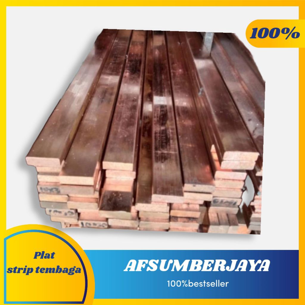 Plat strip tembaga 6mm x 40mm x 340mm | plat strip tembaga potongan