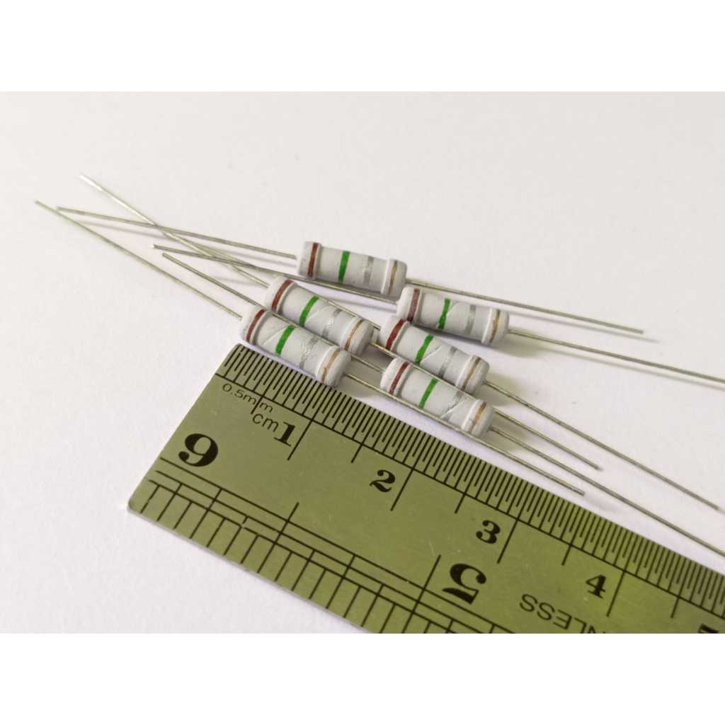 R resistor 1w 1Watt 0R15 Ohm 0.15R 1 watt toleransi 5%
