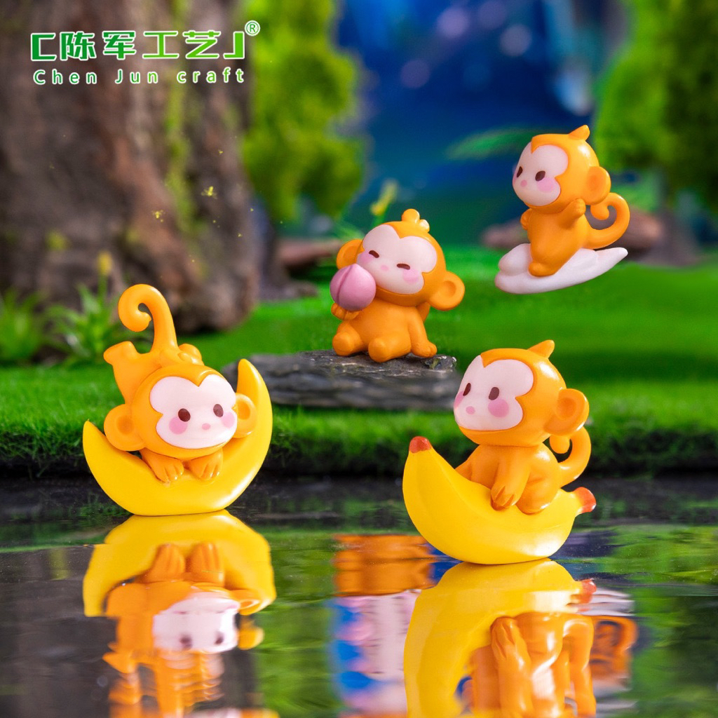 (1Pcs) C162 Figure 3D Monkey Lucu