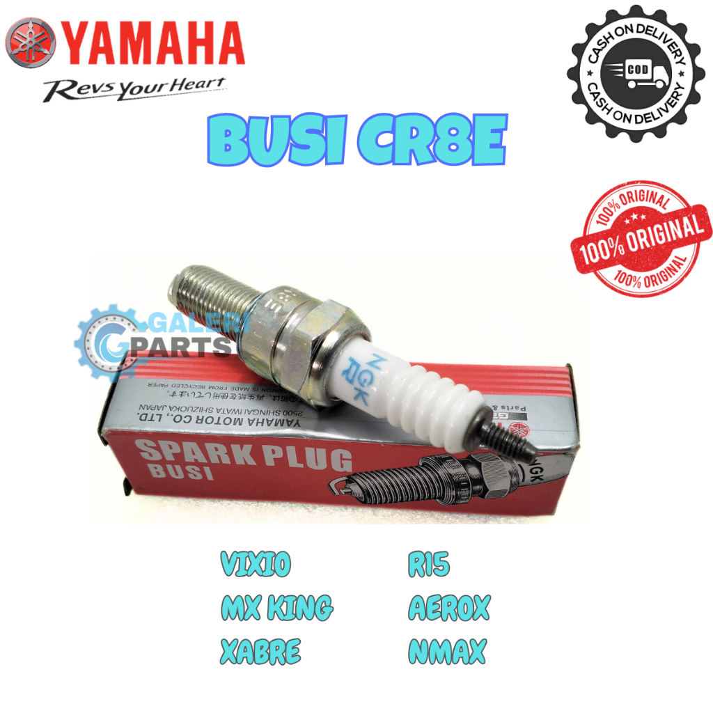 BUSI NGK YAMAHA CR8E VIXION MX KING R15 FREEGO LEXI AEROX NMAX CBR CB PCX SONIC CS1 ASLI ORIGINAL