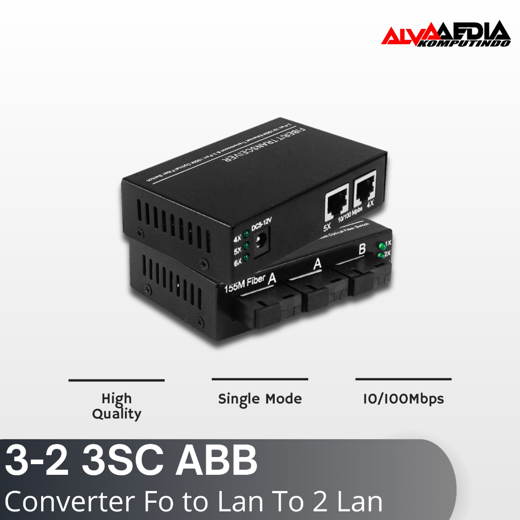 Media Converter FO TO LAN 3-2 3SC AAB TO 2 LAN