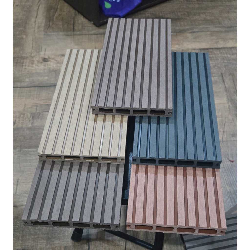 WPC Decking kayu lantai outdoor - Decking WPC arni - Lantai Kayu Kolam / Decking Lantai Kayu Taman