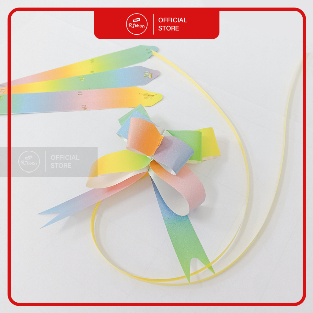 

Pita Tarik Pelangi Tanpa Renda 18mm Rainbow Serut Parcel