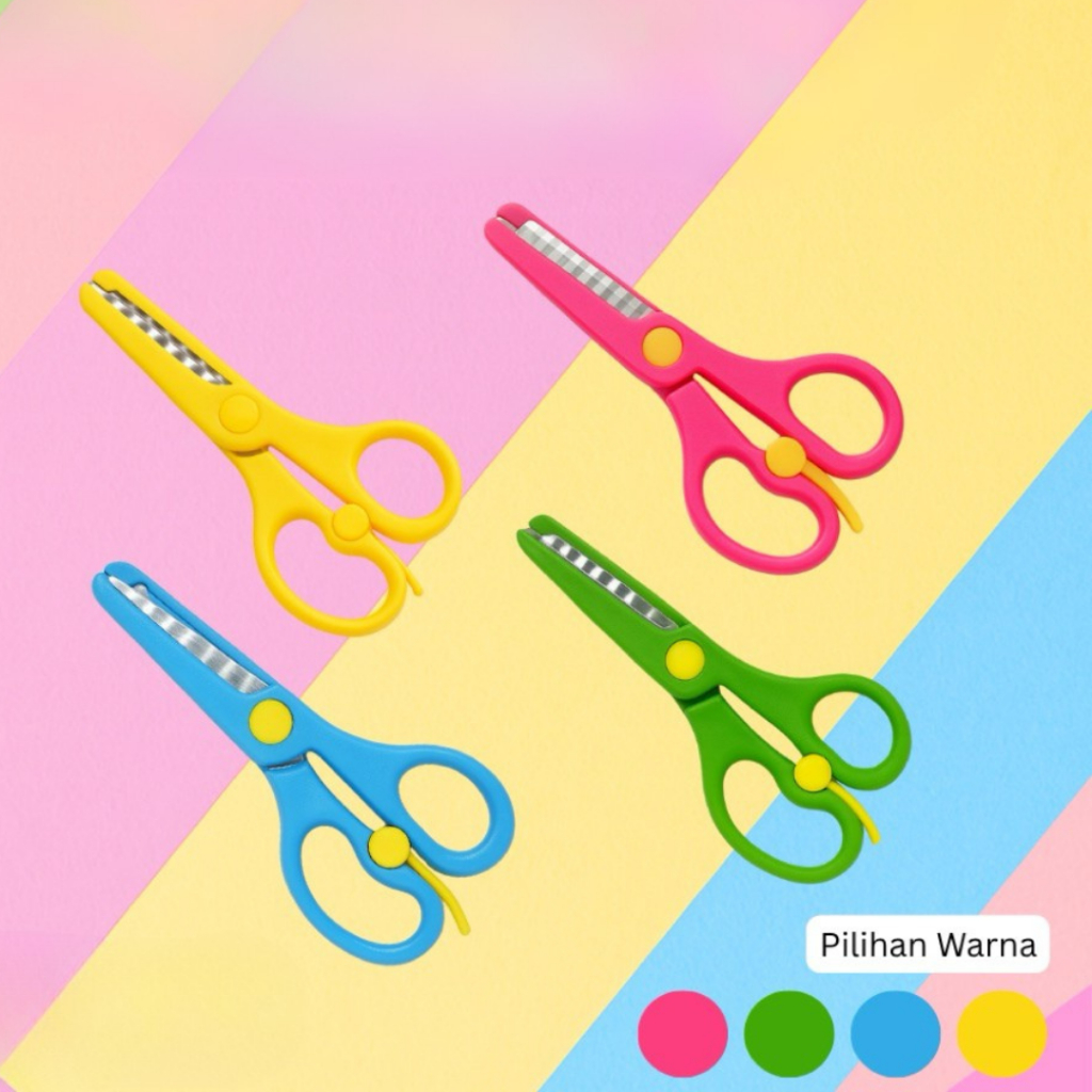

PAKET USAHA Isi 50Pcs - GUNTING BESI Anak Ujung Tumpul | Aman untuk Kerajinan & Motorik Halus
