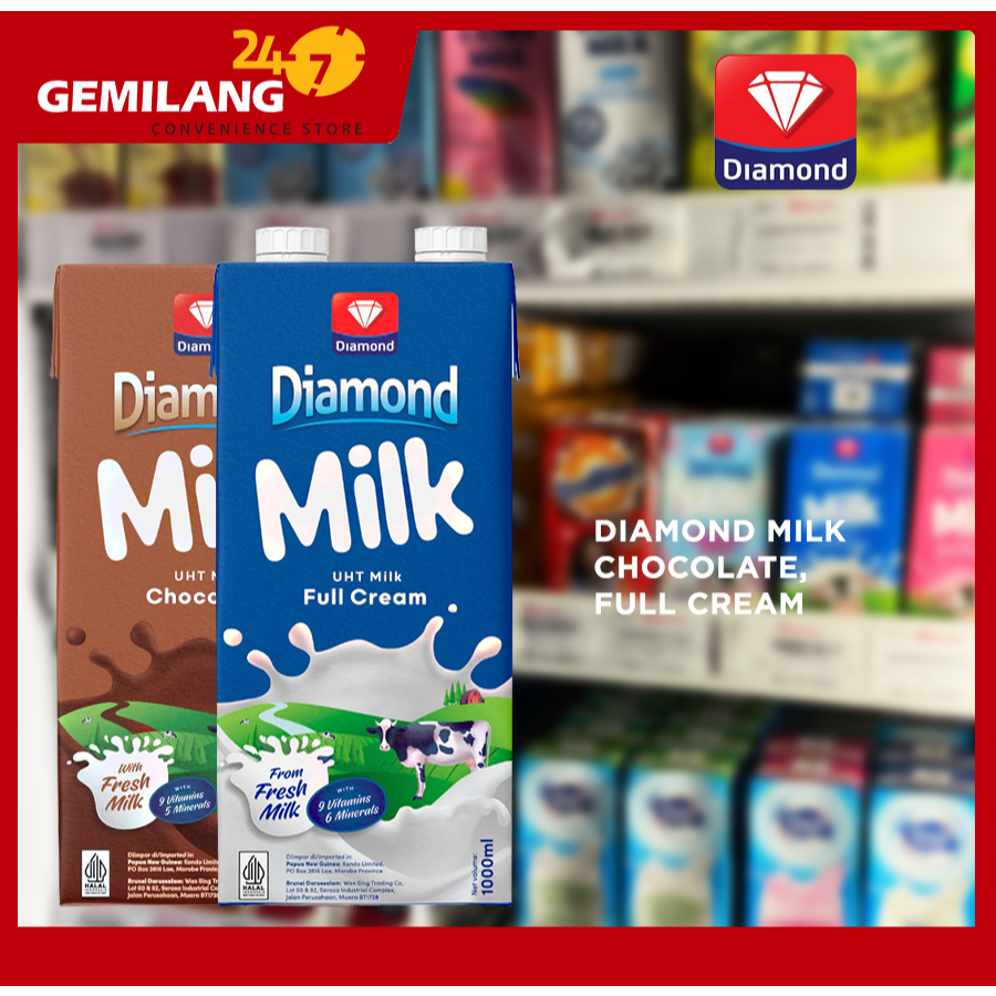 

DIAMOND MILK CHOCOLATE UHT, FULL CREAM UHT 1000ml