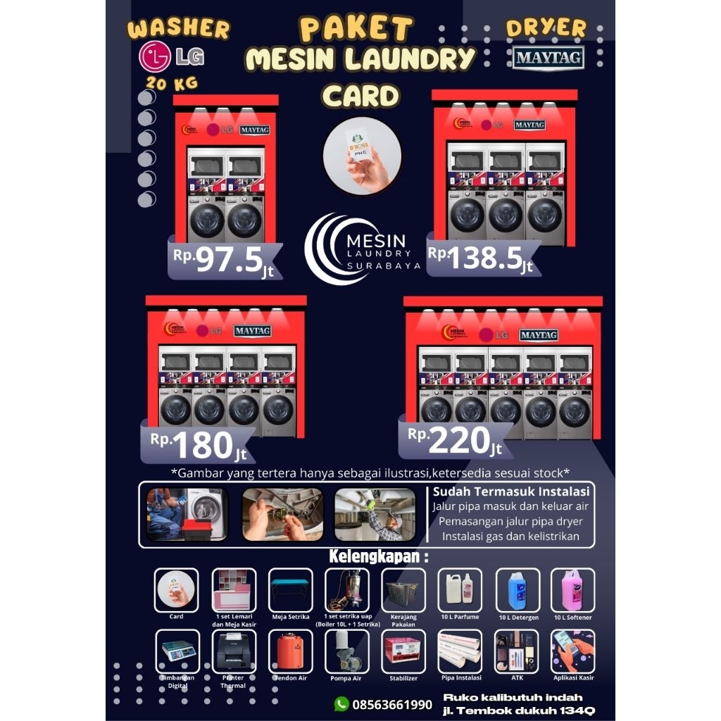 Paket usaha Laundry Card/Qris