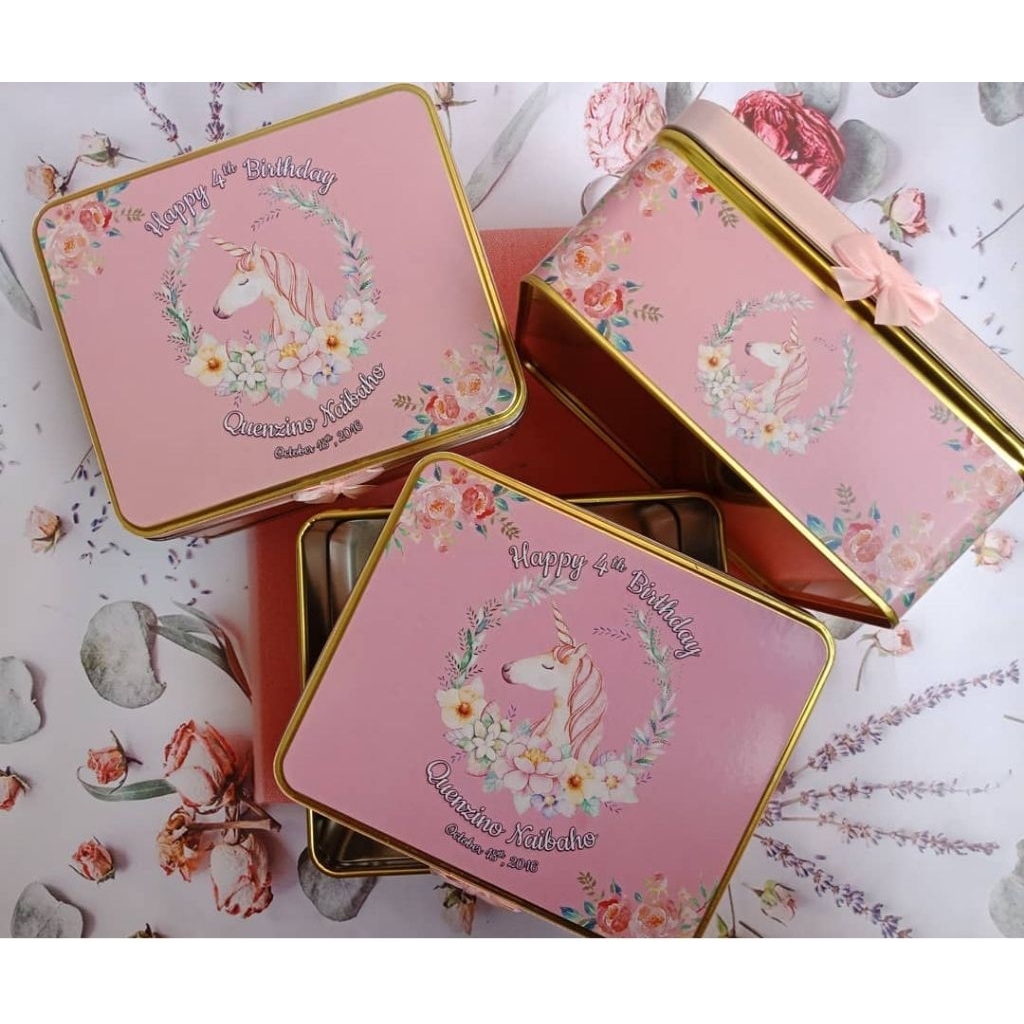 Souvenir Ulang Tahun Custom // Kaleng Kotak Custom