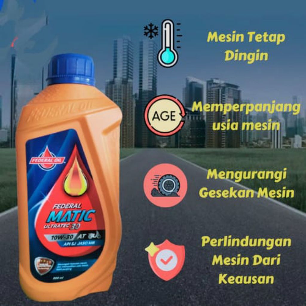 oli federal ultratek matic kuning original produk federal