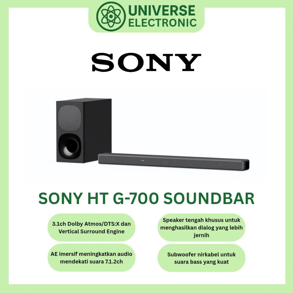 SONY SOUNDBAR HTG700 / HT-G700 / G700 ATMOS