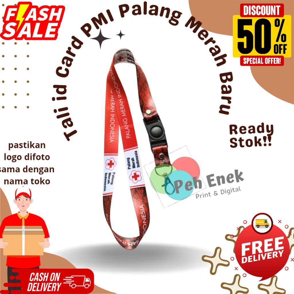

Tali Card PMI Palang Merah Bisa Rekues Kota/ Tali Lanyard PMI ready