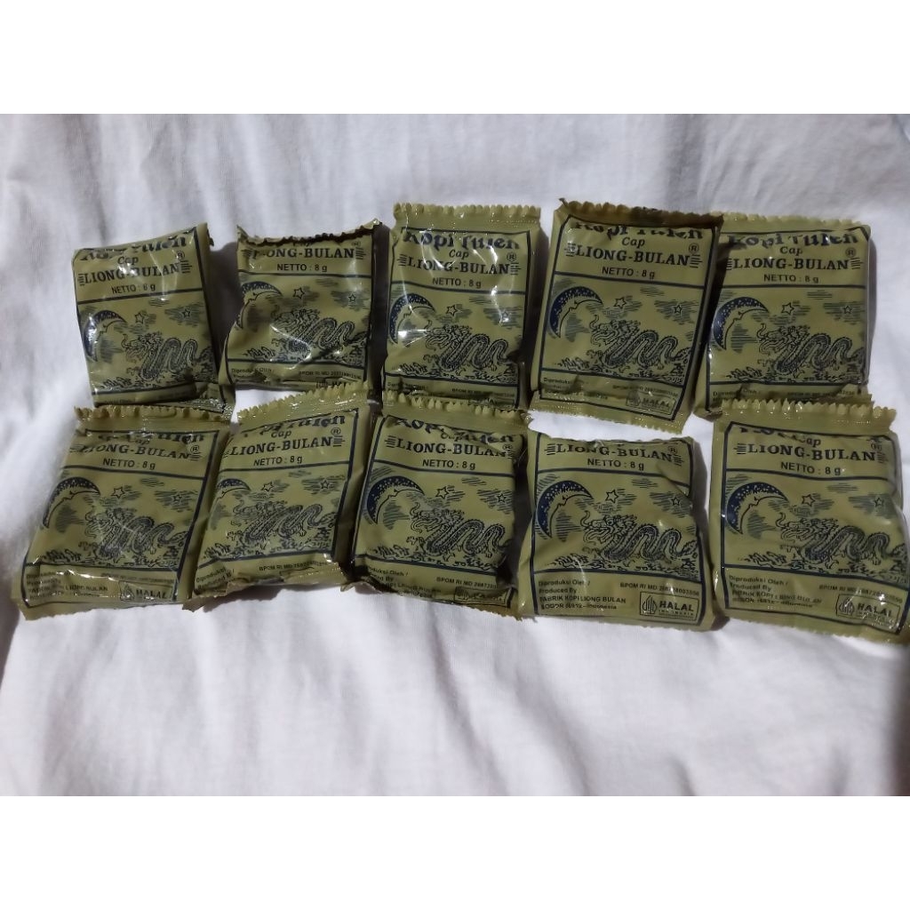 

PROMO!!! (10 pcs) Kopi Liong Bulan Tanpa Gula 8gram/pcs