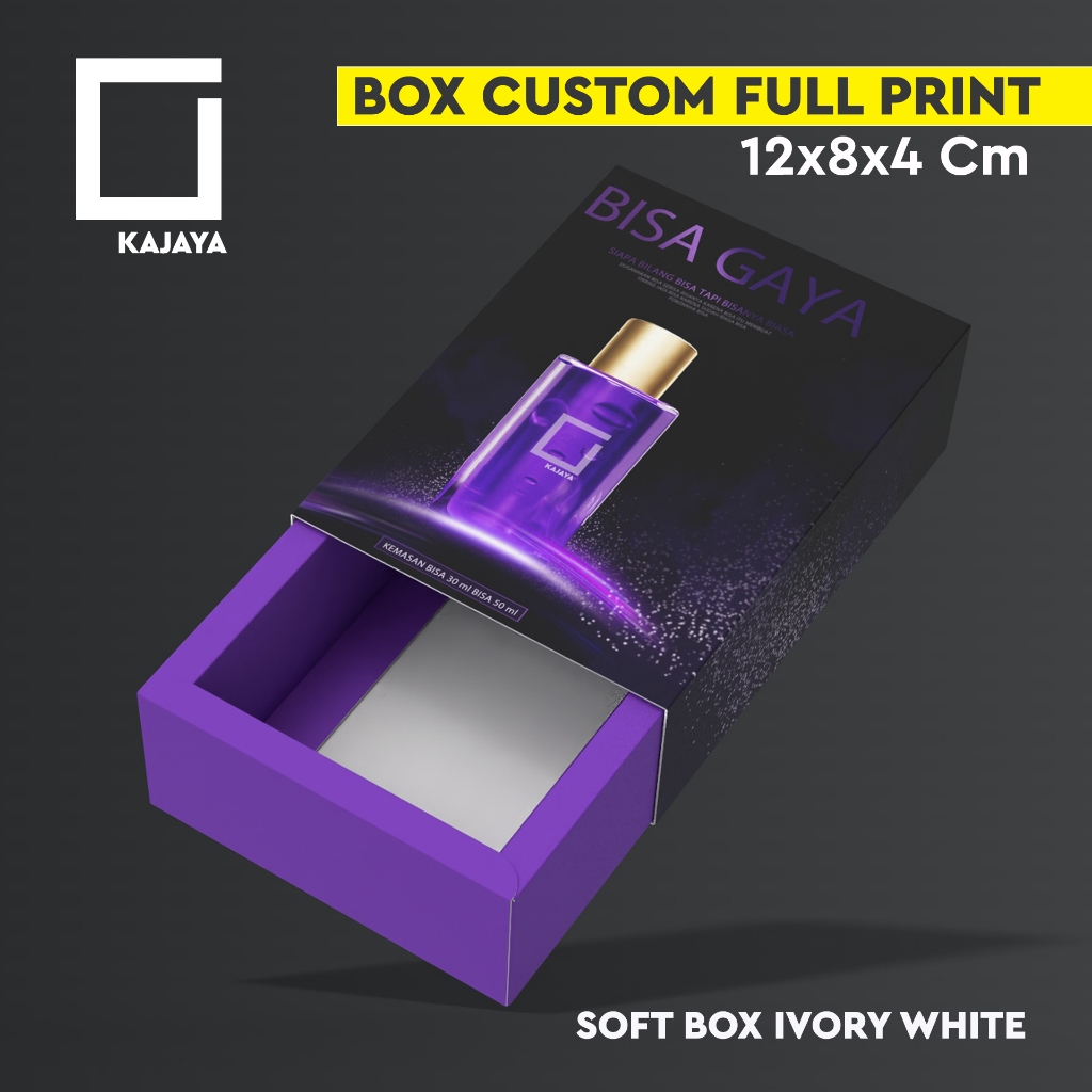 

Box Custom Full Print 12x8x4 cm Botol Parfum Lelabu Lacoste 30 ml T Channel Chloe 50 ml Kemasan Card holder Kado Gift Pack