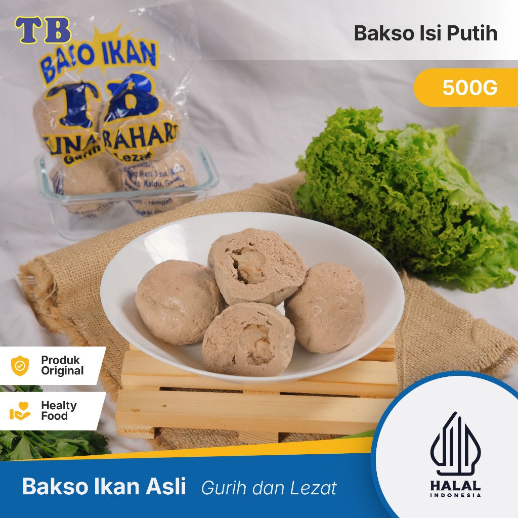 

Bakso Ikan Tuna Bahari Bandung Frozen Food - Isi Jando Baso Super Jumbo Putih Kuah Goreng - 4 Butir