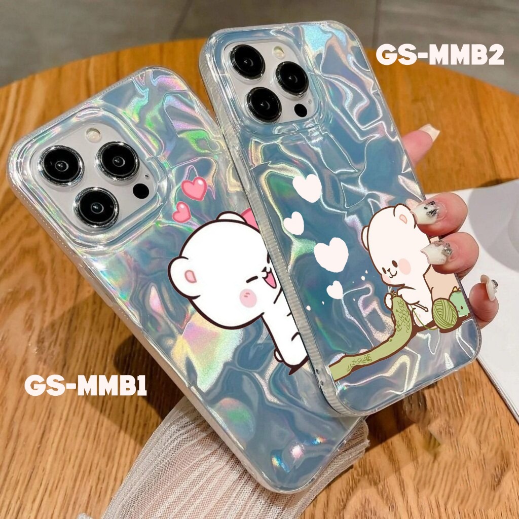 Custom Case Bucin | Softcase Custom All Type | Free Request Custom Case HP - Bear Couple Case