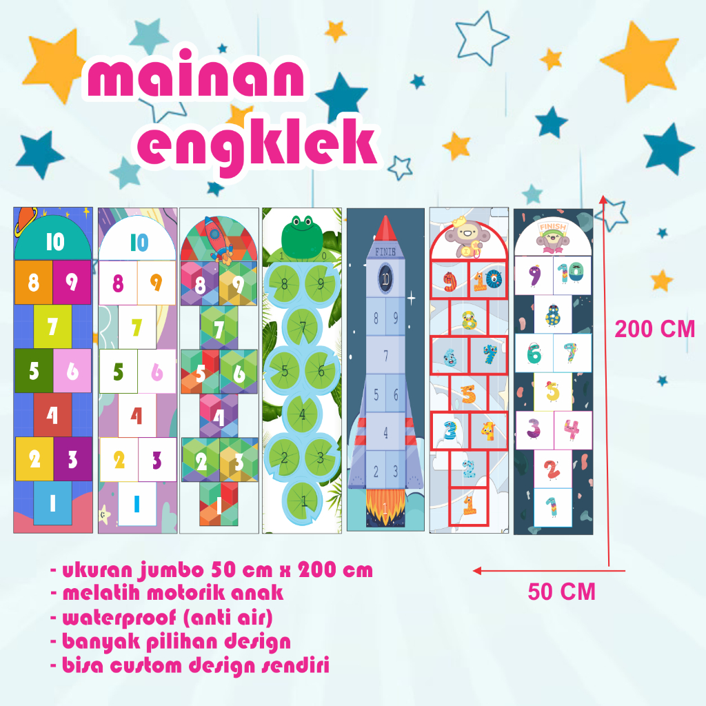 Karpet Edukasi Anak Playground Pecle Engklek Tenge Tenge Sensory path TERMURAH Playmate anak ENGKLEK