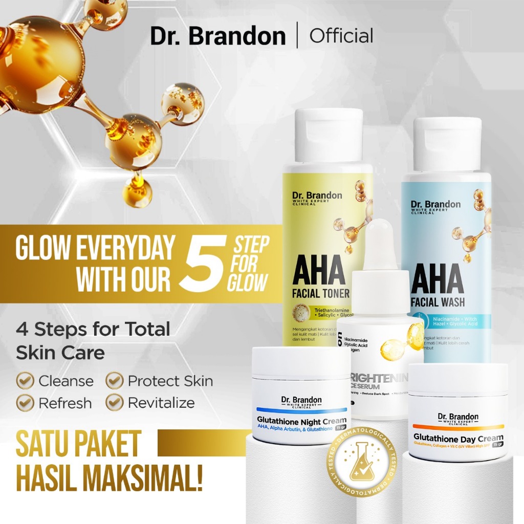 Dr. Brandon Whitening & Glowing Treatment + Niacinamide Serum (4+1)