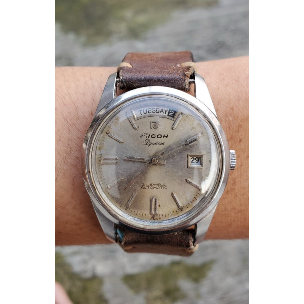 Jam Ricoh Dynamic day date Automatic Classik Japan Watch