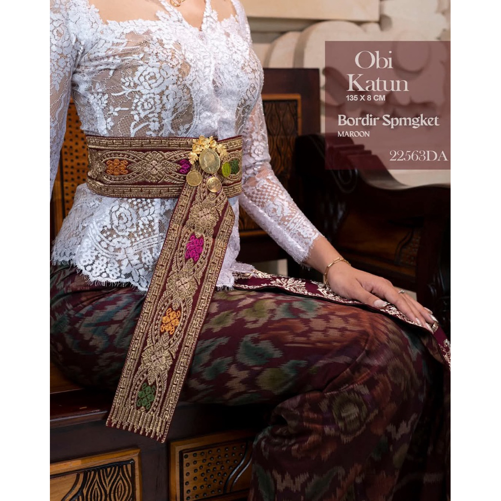 SELENDANG/SABUK OBI BORDIR SONGKET SIDEMEN/IKAT PINGGANG BALI/IKAT PINGGANG SONGKET/OBI SONGKET