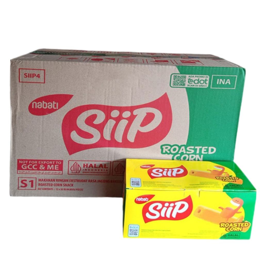 Siip Nabati Jagung 7gr 1 Dus, Siip Nabati Cokelat 7gr 1 Dus, Nabati Wafer Cokelat 7gr 1 Dus, Nabati 