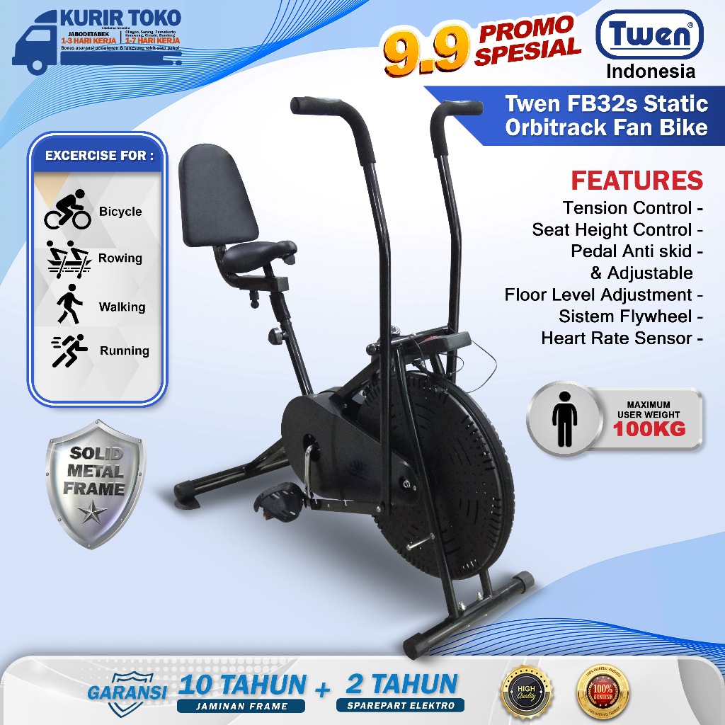 Ready Stock TWEN Sepeda Statis Orbitrack Fan Bike FB3 FB31 FB32 FB32s - Platinum Bike terlaris di