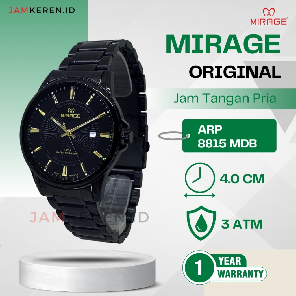 Mirage - Jam Tangan Pria - Jam Tangan Mirage Pria - Jam Tangan Mirage 8815 M Original 100% Anti Air