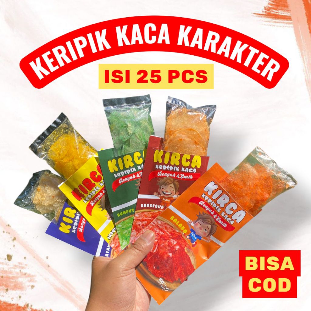 

KERIPIK KACA KARAKTER VIRAL ISI 25 PCS MIX 6 VARIAN RASA ECER 1000 TERMURAH