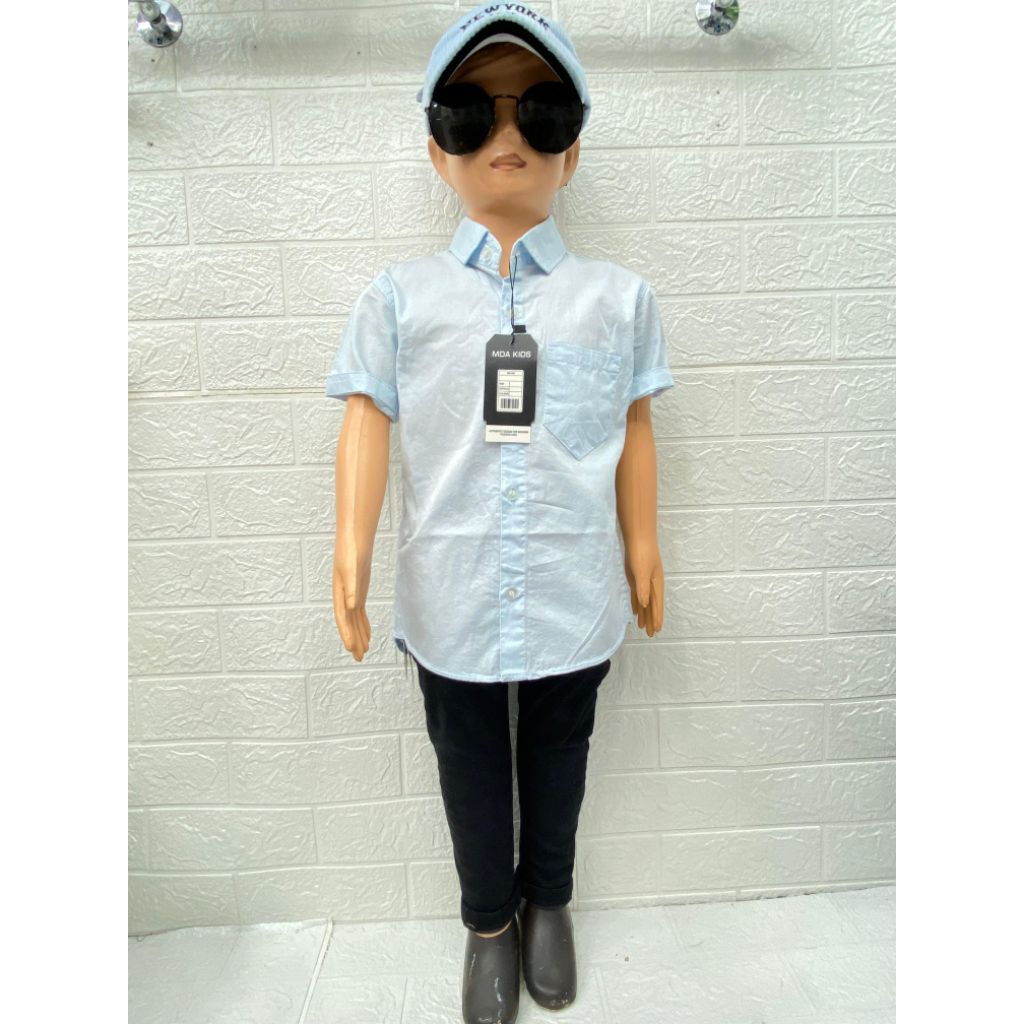 kemeja anak blue ice