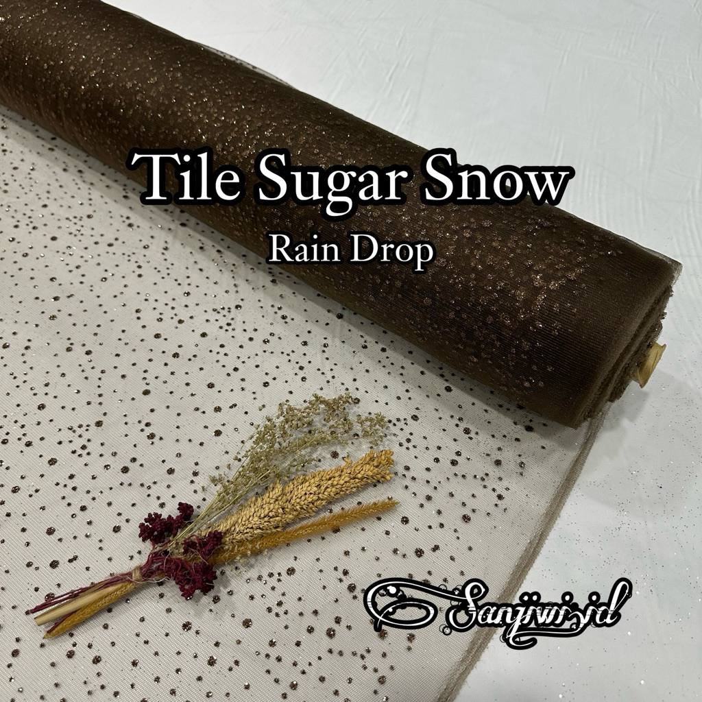 Kain Tile Sugar Candy Snow / Kain Tulle Sugar Candy Raindrop / Tile Sugar Salju