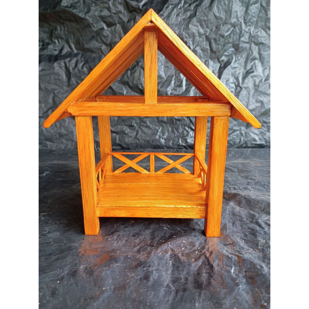 Miniatur gazebo miniatur pos kamling miniatur rumah adat miniatur rumah batak diorama rumah betawi r