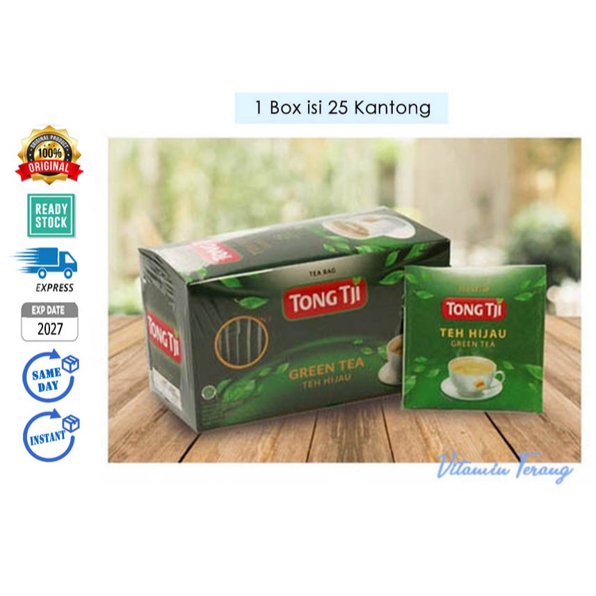 

(Box isi 25) Tong Tji Teh Hijau Teh Celup dgn Amplop / Teh Seduh Green Tea