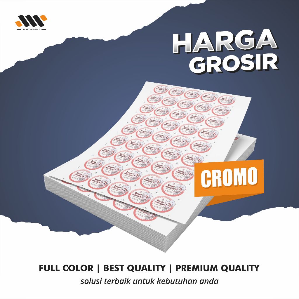 Cetak Stiker A3 / Cetak Stiker Label / Cetak Stiker Chromo A3+