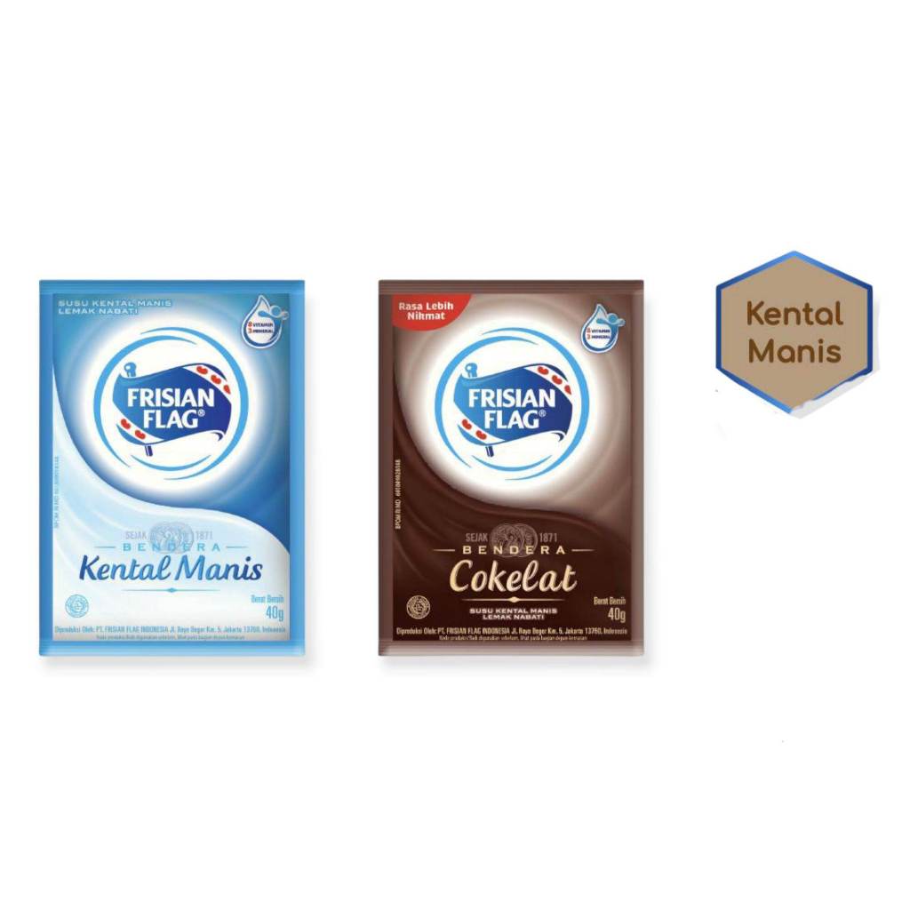 FRISIAN FLAG SUSU KENTAL MANIS COKLAT - PUTIH 38GR  (1 DUS/KARTON)