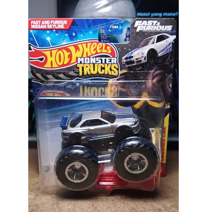 MONSTER TRUCK NISSAN SKYLINE R34 HOTWHEELS