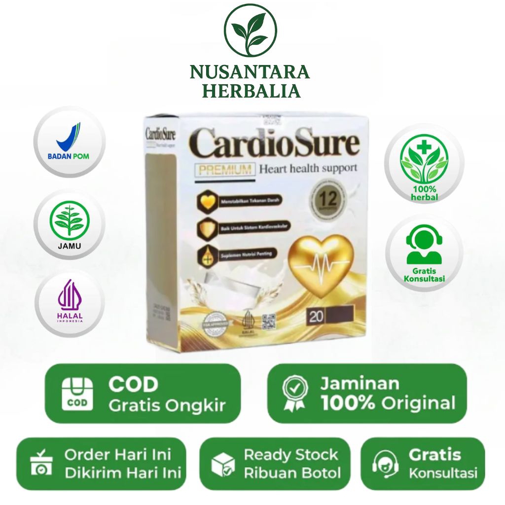 

CardioSure Susu Asli Original Obat Jantung – Suplemen Herbal Kesehatan Jantung Premium
