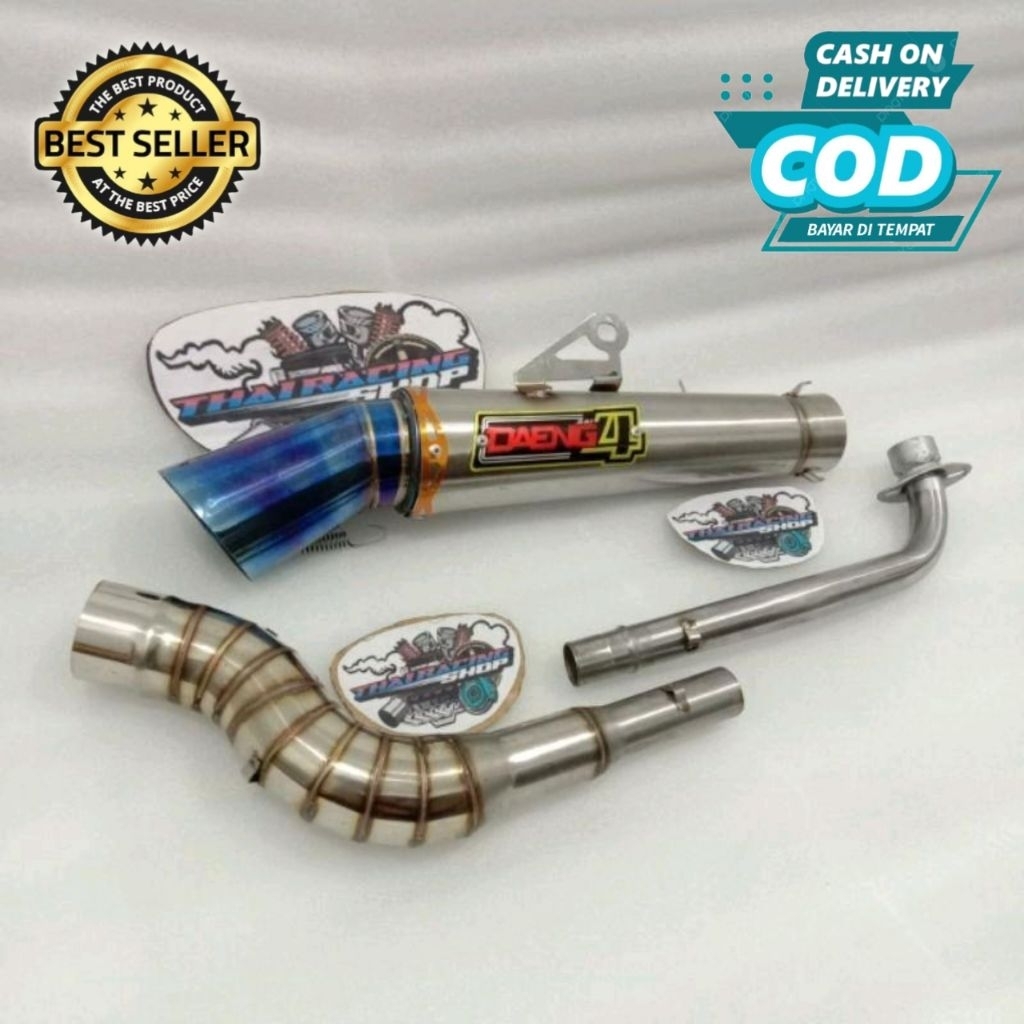 Knalpot Racing Daeng Sai4 Daeng4 Kobra Sarteng Jupiter Vega Supra Blade kph Shogun Smash Blade Dll
